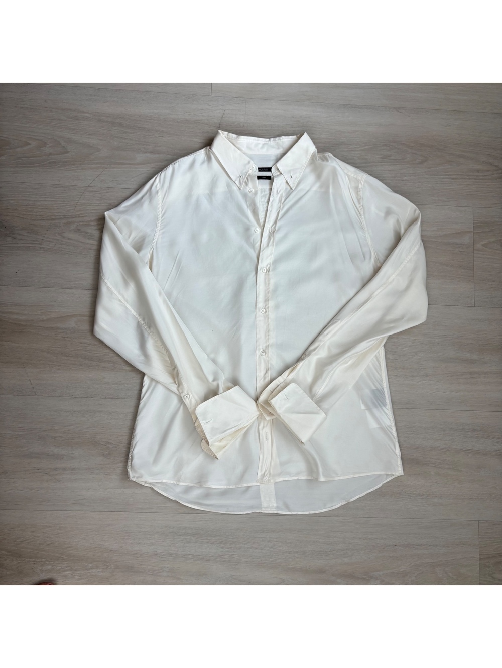 Gucci Mens Slim White Dress Shirt 44 17.5 Made Italy Designer Button Down